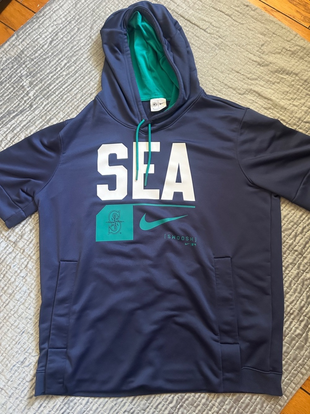 Nike Navy & Teal SEA Hooded Pullover
